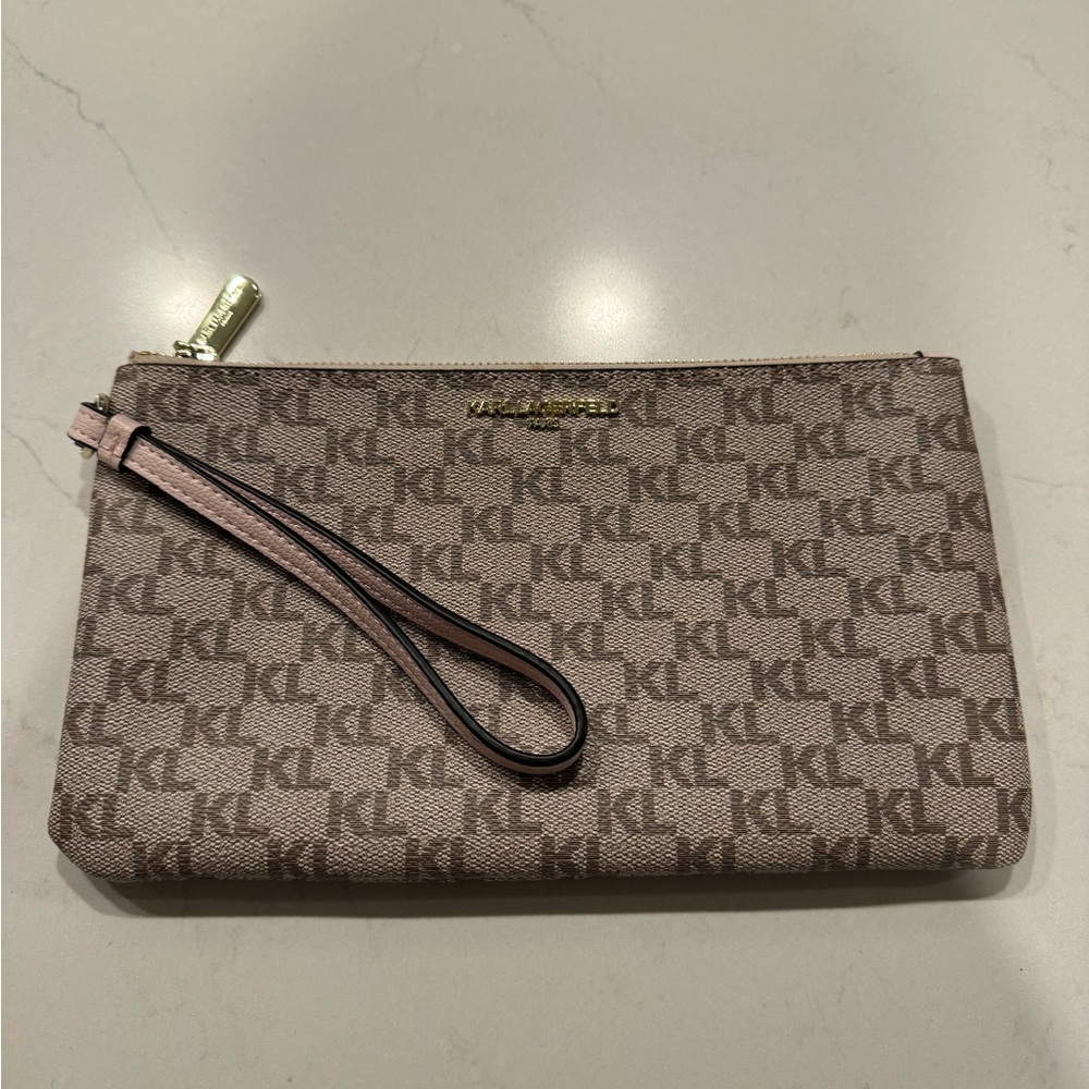 Brand New Karl Lagerfeld Paris Signature wristlet